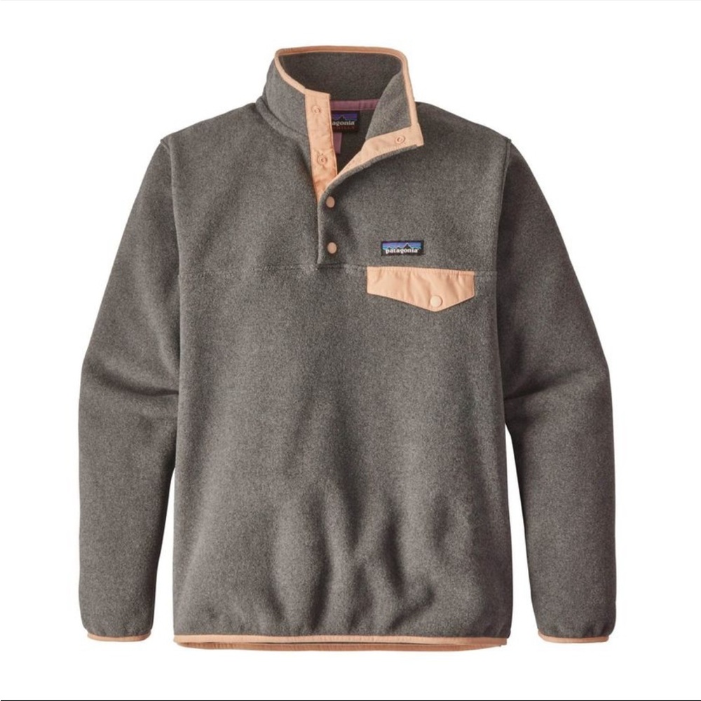 Patagonia Synchilla Fleece Gray/Pink Small